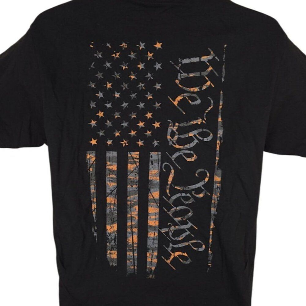 American Flag T Shirt Mens Size Medium Black We The People Patriotic